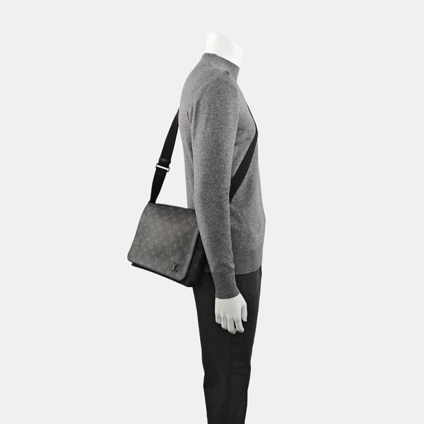 DISTRICT PM Monogram Coated Canvas Black