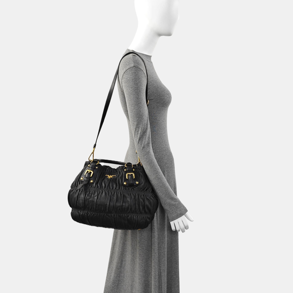 Gaufre Quilted Lambskin Black