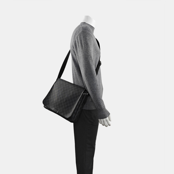 DISTRICT MM Damier Graphite Coated Canvas Gray