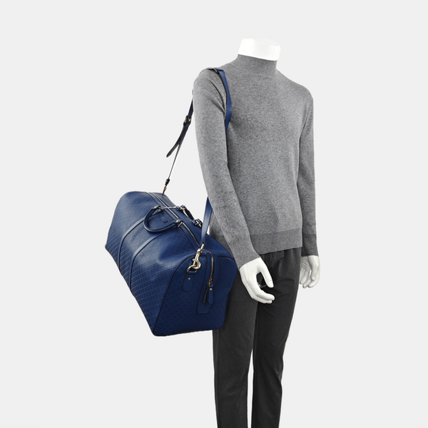 Leather Shoulder Bag Blue