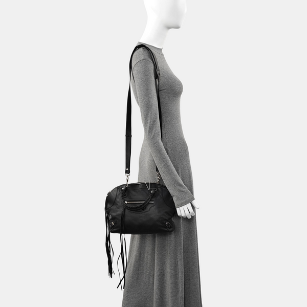 Calfskin Shoulder Bag Black