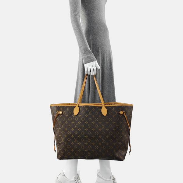 NEVERFULL GM Monogram Coated Canvas Brown