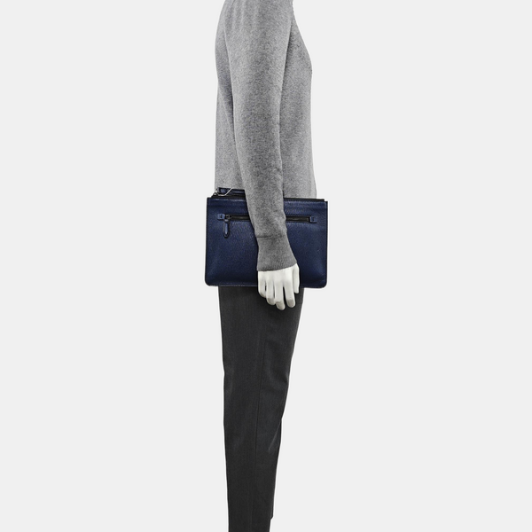 Calfskin Clutch Blue