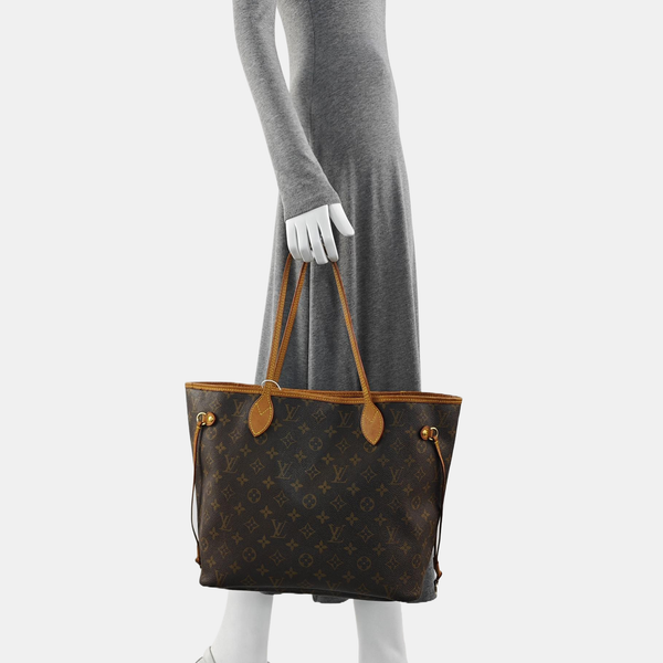 NEVERFULL MM Monogram Coated Canvas Brown