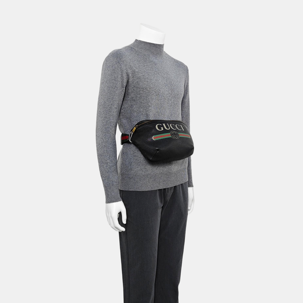 Print Large Calfskin Black