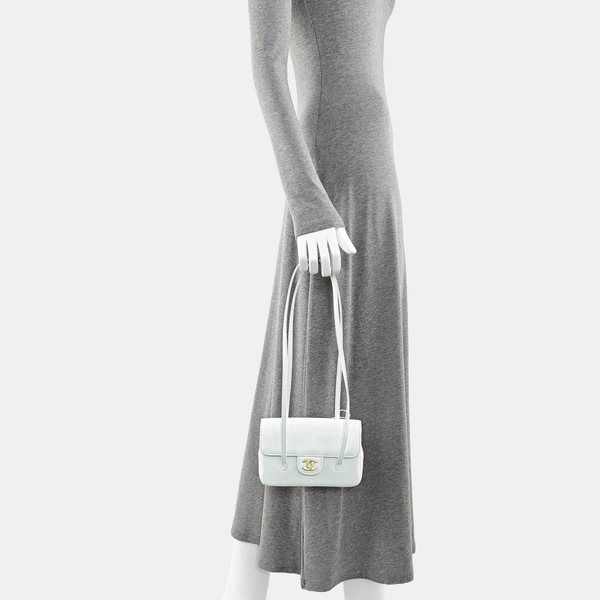 Grained Calfskin Shoulder Bag Mini Green