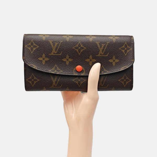 EMILIE Monogram Coated Canvas Brown Wallet