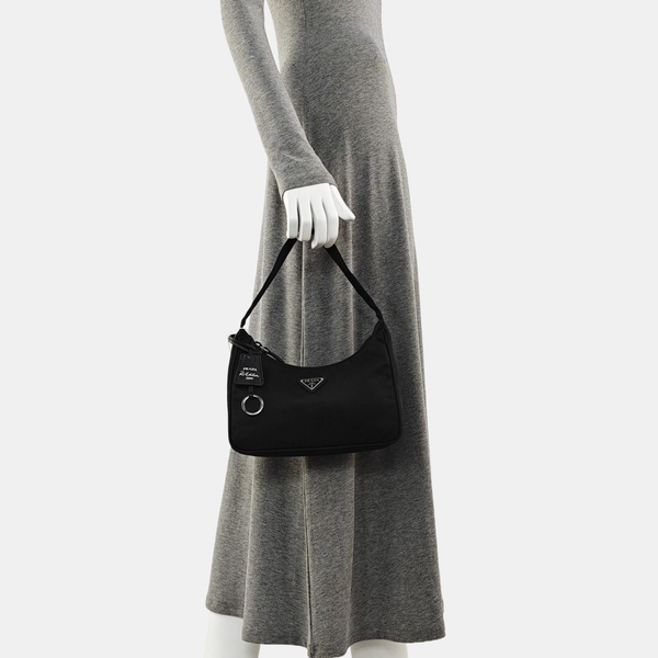 Minibolso de nailon Re-Edition2000 negro