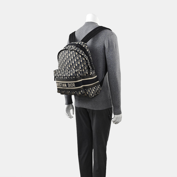 Diortravel Oblique Canvas Blue