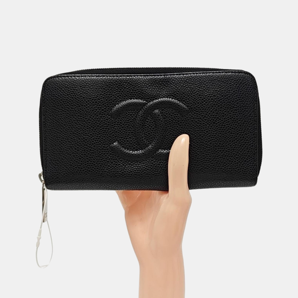 Grained Calfskin Wallet Black