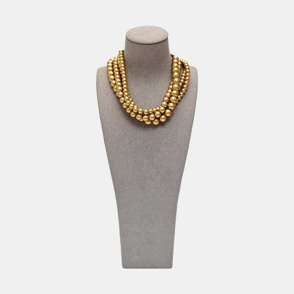 Faux Pearl Gold Necklace