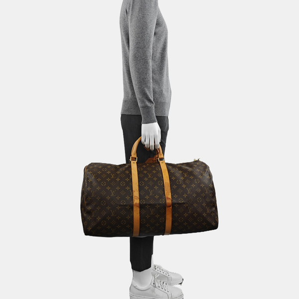 SAC SOUPLE 55 Monogram Coated Canvas Brown