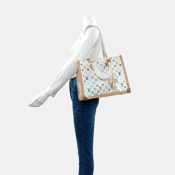 ONTHEGO MM Monogram Coated Canvas White