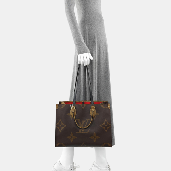 ONTHEGO MM Monogram Coated Canvas Brown