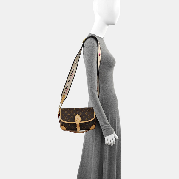 DIANE Monogram Coated Canvas Brown