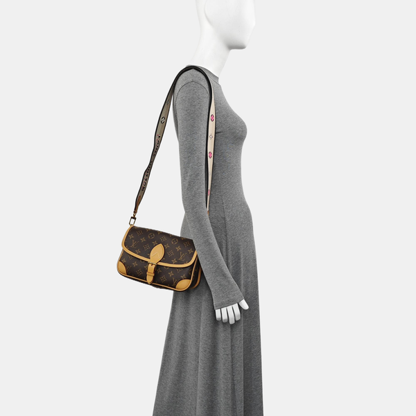 DIANE Monogram Coated Canvas Brown