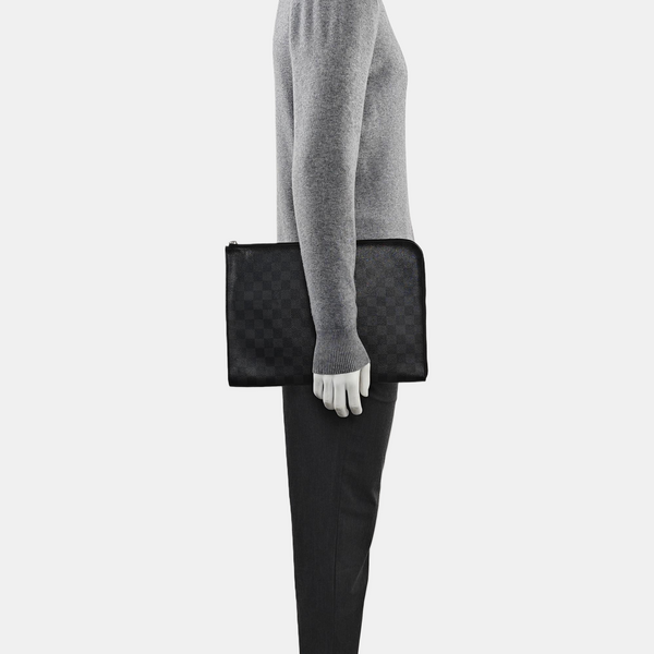 JOUR GM Damier Graphite Coated Canvas Gray