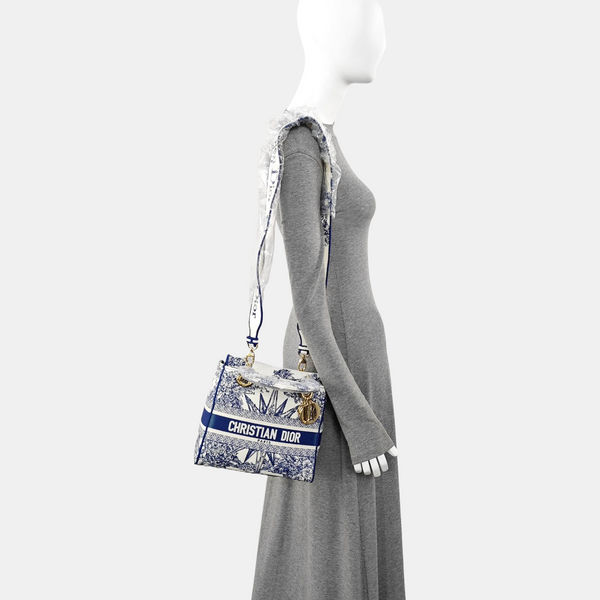 Lady D-Lite Medium Canvas Blue