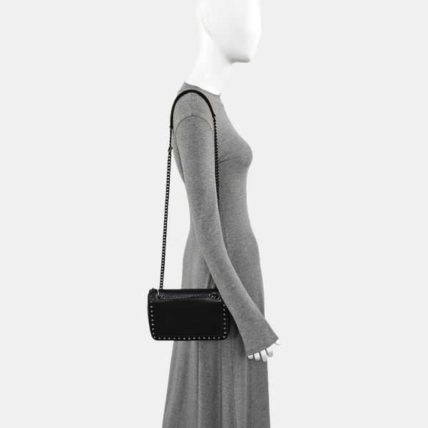 Calfskin Crossbody Bag Black