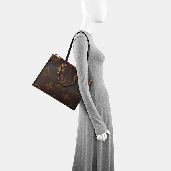 ONTHEGO MM Monogram Coated Canvas Brown
