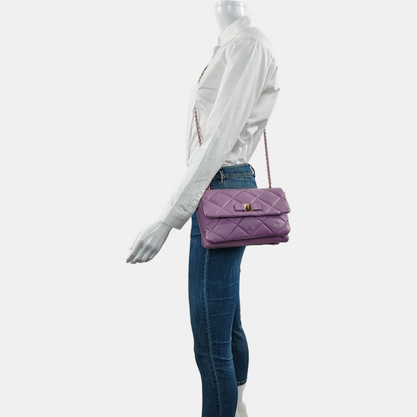 Ginny Quilted Calfskin Purple