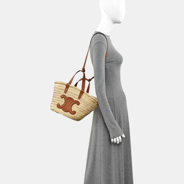 Straw Shoulder Bag Beige