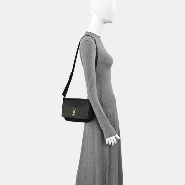 Calfskin Shoulder Bag Black