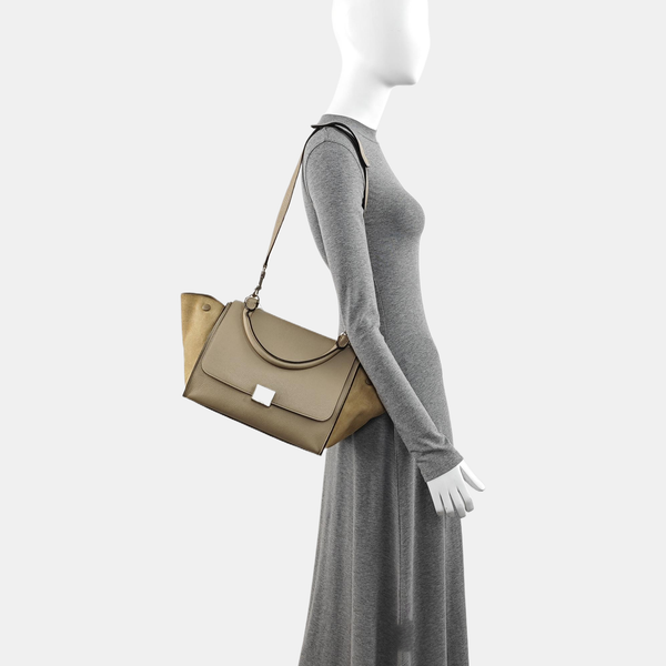 TRAPEZE Small Calfskin Beige