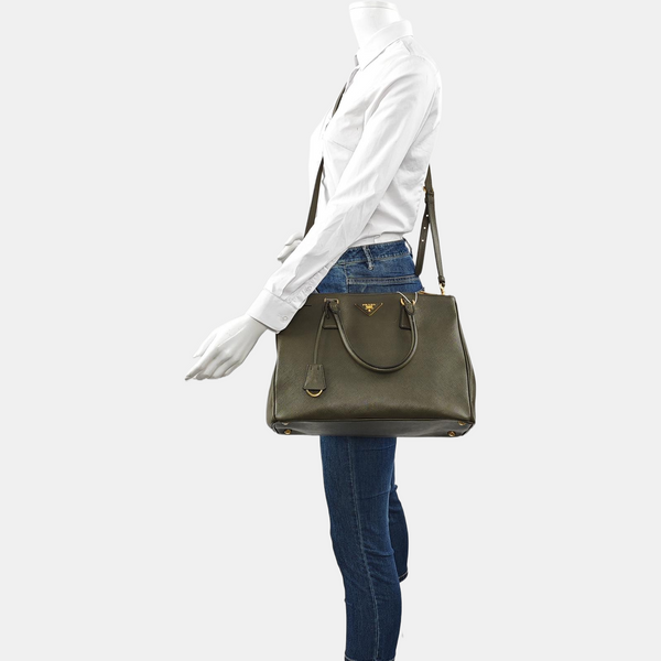 Galleria Extra Large Saffiano Calfskin Green
