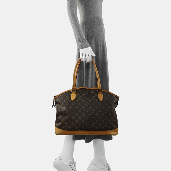 LOCKIT GM Monogram Coated Canvas Brown