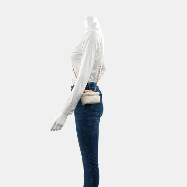 Quilted Grained Calfskin White
