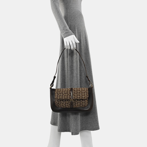 Fabric Shoulder Bag Brown