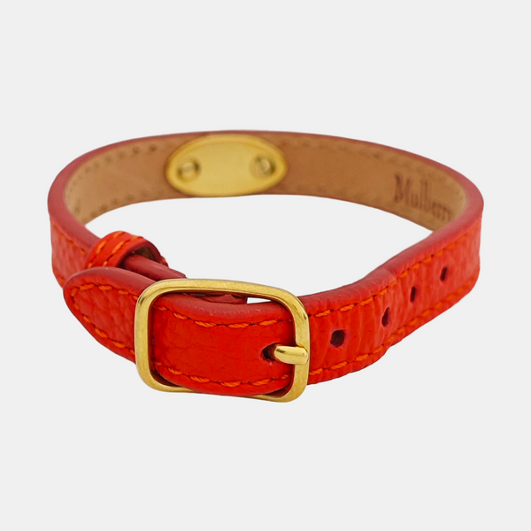 Leather Orange Bangle