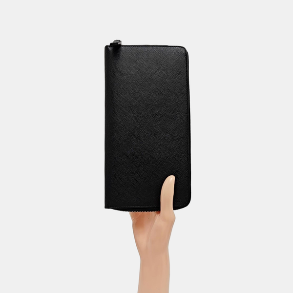 Saffiano Calfskin Clutch Black