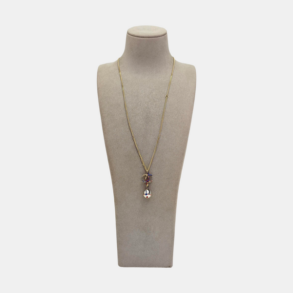 Faux Pearl Gold Necklace