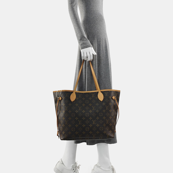 NEVERFULL MM Monogram Coated Canvas Brown