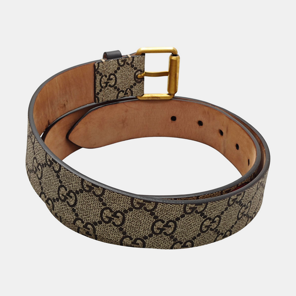 Leather Belt Beige