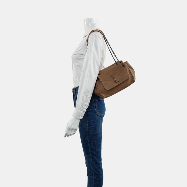 NOLITA Small Chevron Lambskin Beige