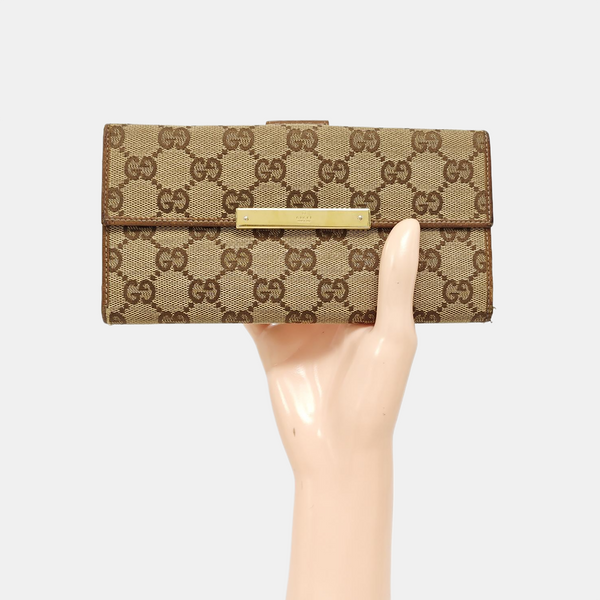 Monogram Canvas Wallet Beige
