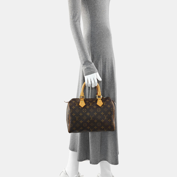 SPEEDY 25 Monogram Coated Canvas Brown
