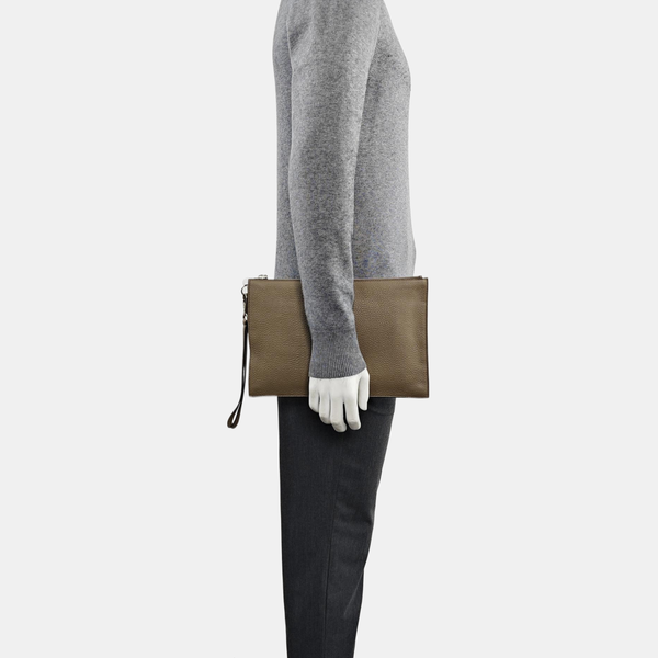 Calfskin Clutch Gray