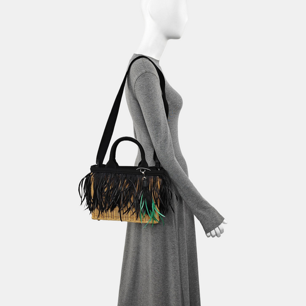 Special Material Shoulder Bag Beige