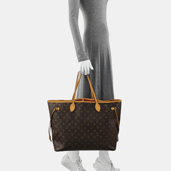 NEVERFULL GM Monogram Coated Canvas Brown
