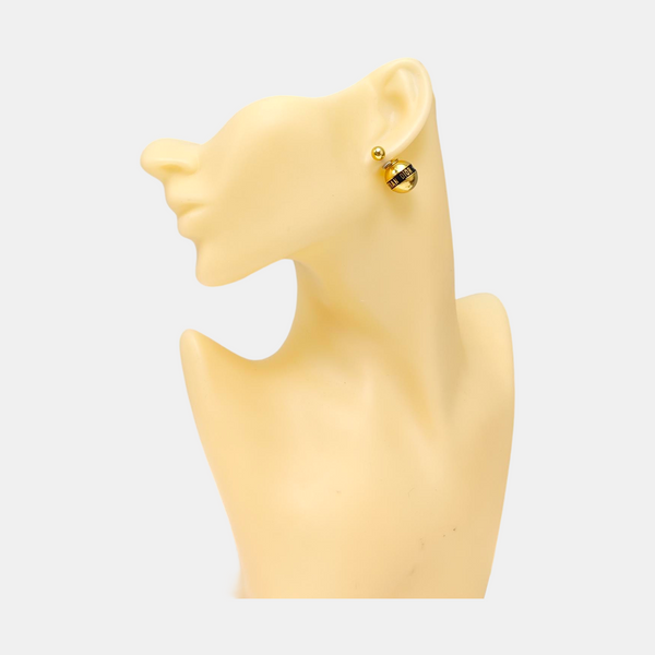 Dior Tribales Metal Gold Stud Earrings