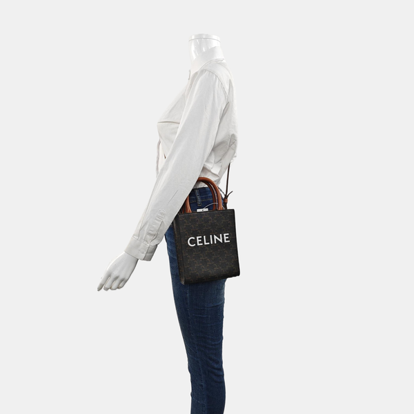 CABAS CELINE Mini Coated Canvas Brown