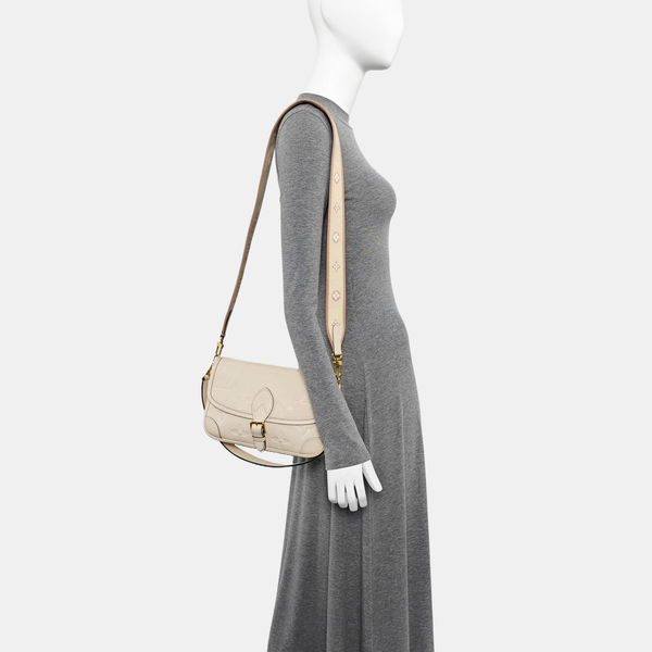 DIANE Monogram Calfskin Beige
