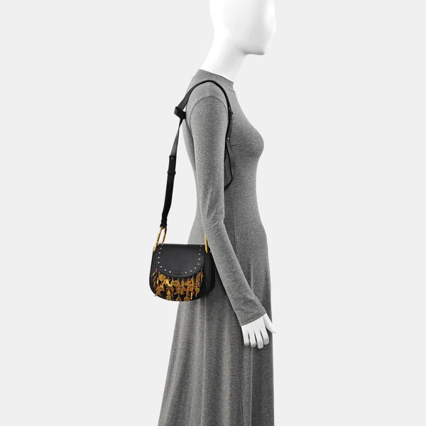 Leather Shoulder Bag Black