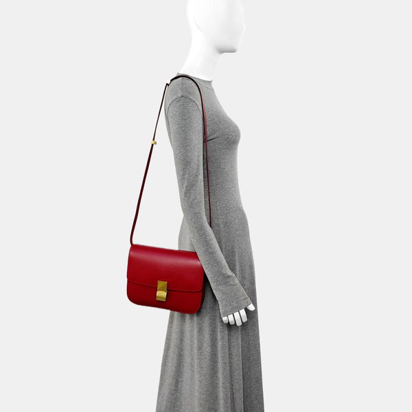 CLASSIC BOX Medium Calfskin Red