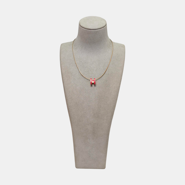 Pop H 925 Sterling Silver Rose Gold Necklace