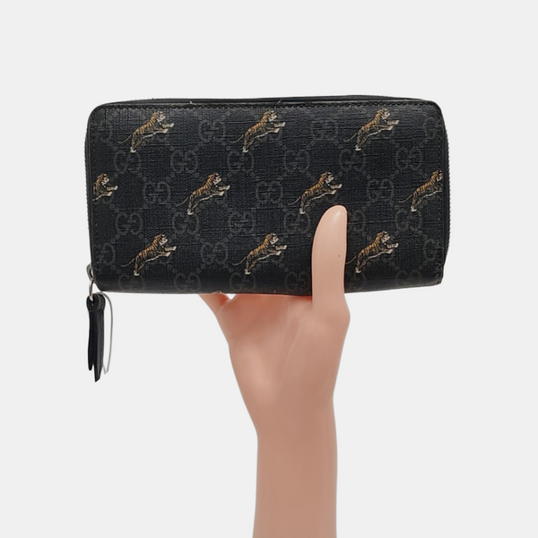 Monogram Coated Canvas Clutch Black